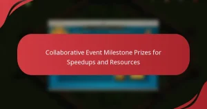 Collaborative Event Milestone Prizes for Speedups and Resources