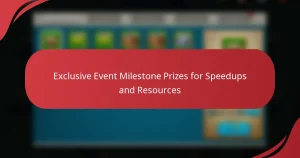 Exclusive Event Milestone Prizes for Speedups and Resources
