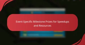 Event-Specific Milestone Prizes for Speedups and Resources