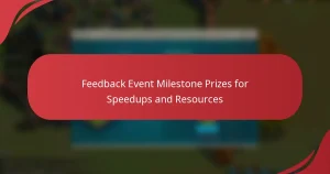 Feedback Event Milestone Prizes for Speedups and Resources