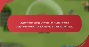 Mystery Recharge Bonuses for Gems Packs: Surprise rewards, Unlockables, Player excitement