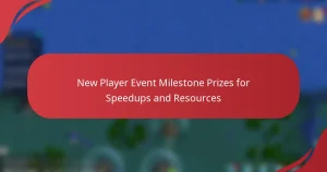 New Player Event Milestone Prizes for Speedups and Resources