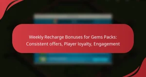 Weekly Recharge Bonuses for Gems Packs: Consistent offers, Player loyalty, Engagement