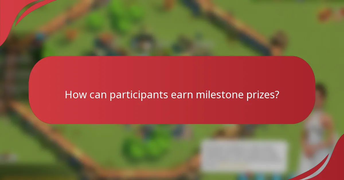 How can participants earn milestone prizes?