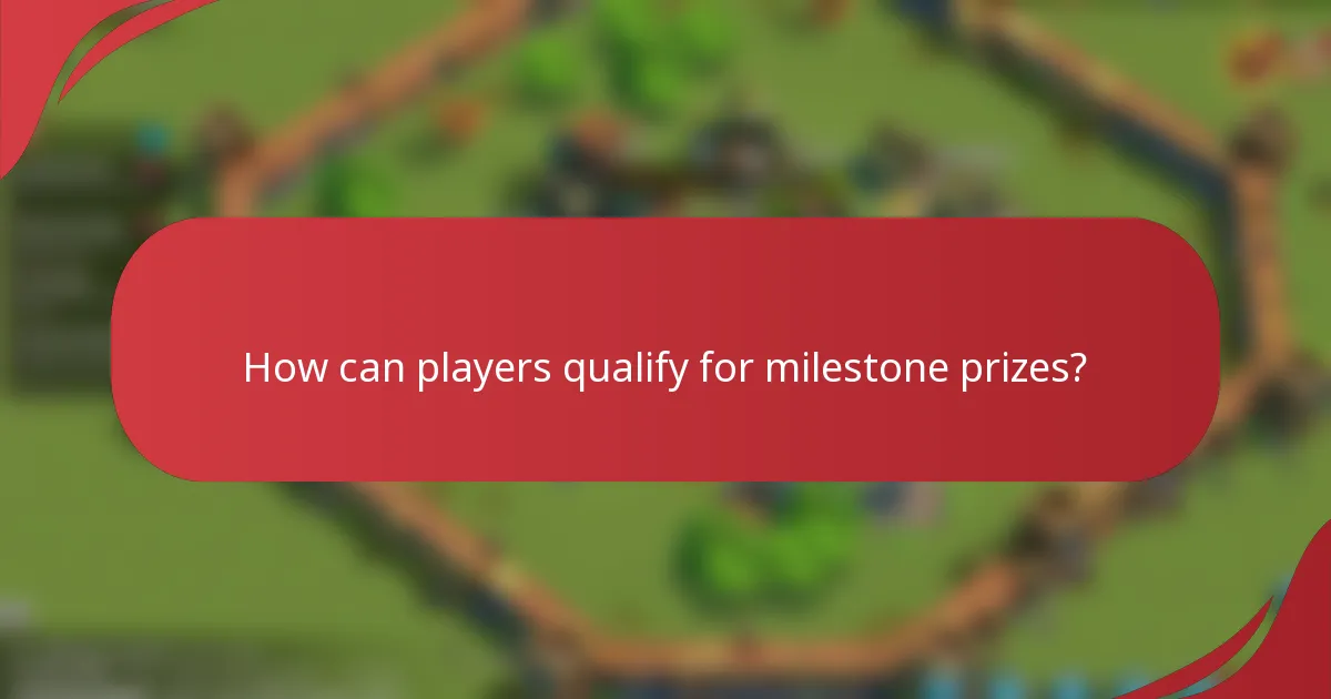 How can players qualify for milestone prizes?