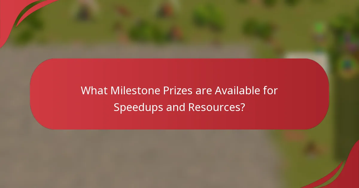 What Milestone Prizes are Available for Speedups and Resources?