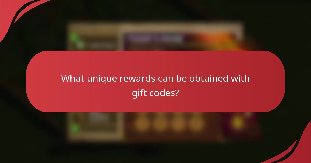 What unique rewards can be obtained with gift codes?